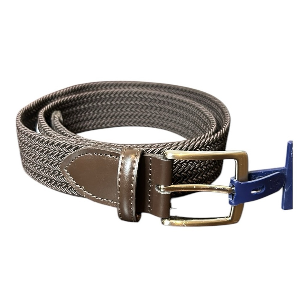 Denver Hayes Men's Woven Stretch Belt Brown New